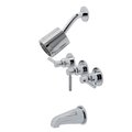 Kingston Brass KBX8131DL Three-Handle Tub and Shower Faucet, Polished Chrome KBX8131DL